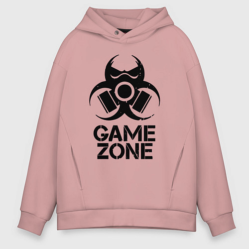 Мужское худи оверсайз Game zone / Пыльно-розовый – фото 1