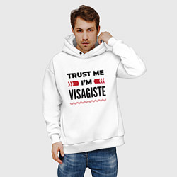 Толстовка оверсайз мужская Trust me - Im visagiste, цвет: белый — фото 2