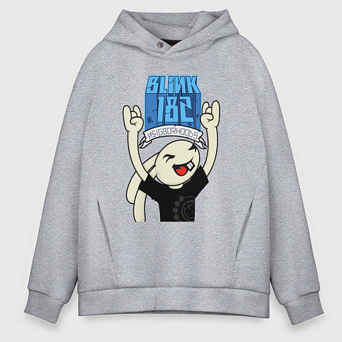 Мужское худи оверсайз Blink neighborhoods / Меланж – фото 1