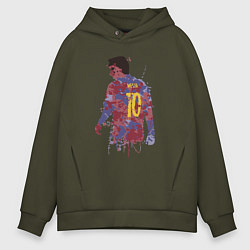 Толстовка оверсайз мужская Color Messi, цвет: хаки