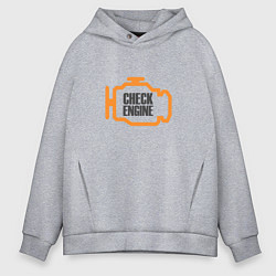 Мужское худи оверсайз Check engine