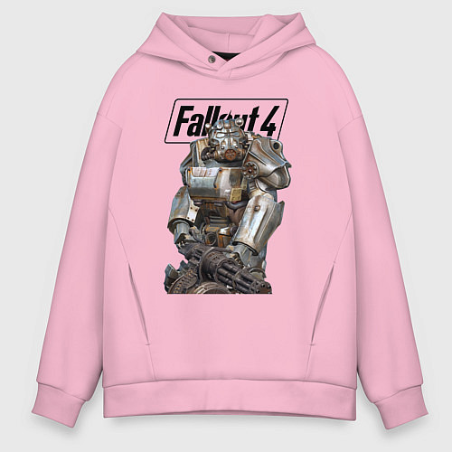 Мужское худи оверсайз Paladin Danse of the Brotherhood of Steel Fallout / Светло-розовый – фото 1