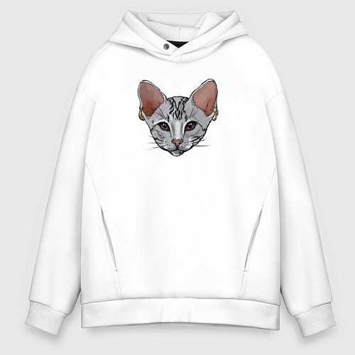 Мужское худи оверсайз Рейтан КЗТ / Белый – фото 1