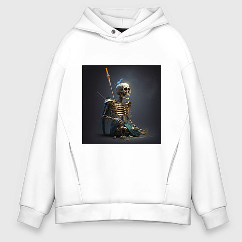 Мужское худи оверсайз Законченная жизнь / Белый – фото 1