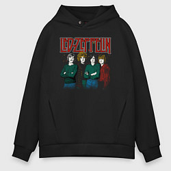 Толстовка оверсайз мужская Led Zeppelin винтаж, цвет: черный