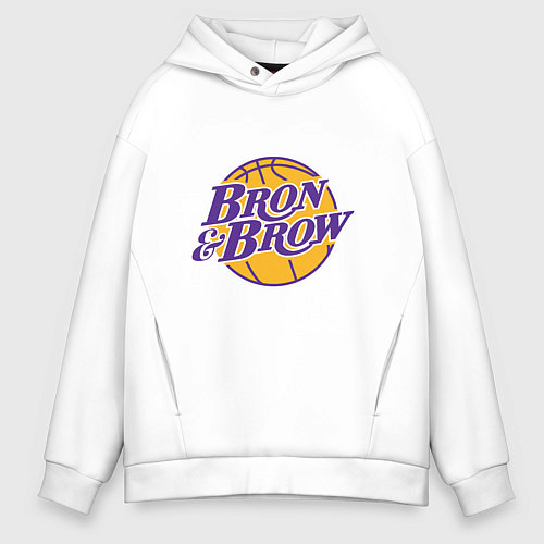Мужское худи оверсайз Bron & Brow / Белый – фото 1