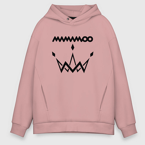 Мужское худи оверсайз Mamamoo emblem / Пыльно-розовый – фото 1