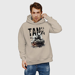 Толстовка оверсайз мужская Tankist, цвет: миндальный — фото 2