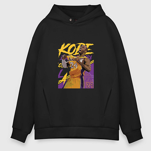 Мужское худи оверсайз Kobe champion / Черный – фото 1
