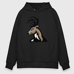 Толстовка оверсайз мужская Deer mood, цвет: черный
