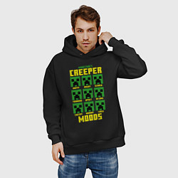 Толстовка оверсайз мужская Minecraft состояния, цвет: черный — фото 2