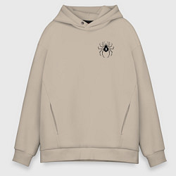 Толстовка оверсайз мужская Паук 3, цвет: миндальный