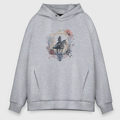 Мужское худи оверсайз Rider of Darkness / Меланж – фото 1