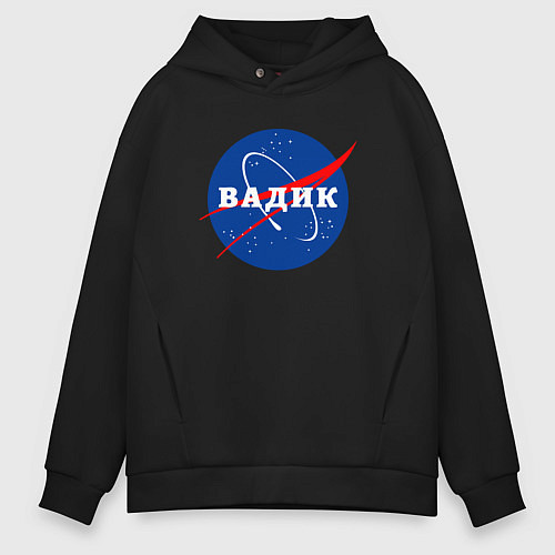 Мужское худи оверсайз Вадик Наса / Черный – фото 1
