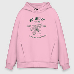 Толстовка оверсайз мужская Ферма Шрутов, цвет: светло-розовый