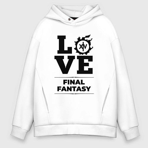 Мужское худи оверсайз Final Fantasy love classic / Белый – фото 1