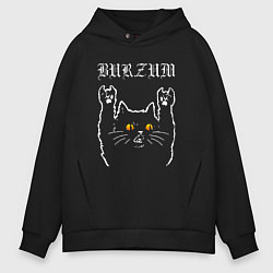Мужское худи оверсайз Burzum rock cat