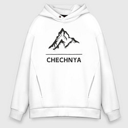 Толстовка оверсайз мужская Чечня Россия, цвет: белый