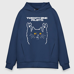 Мужское худи оверсайз Twenty One Pilots rock cat