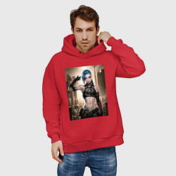 Толстовка оверсайз мужская Jinx model, цвет: красный — фото 2