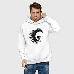 Толстовка оверсайз мужская Горный байкер, цвет: белый — фото 2