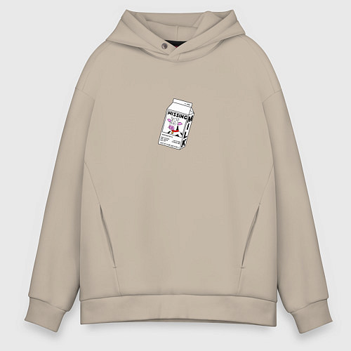 Мужское худи оверсайз Пропала корова / Миндальный – фото 1