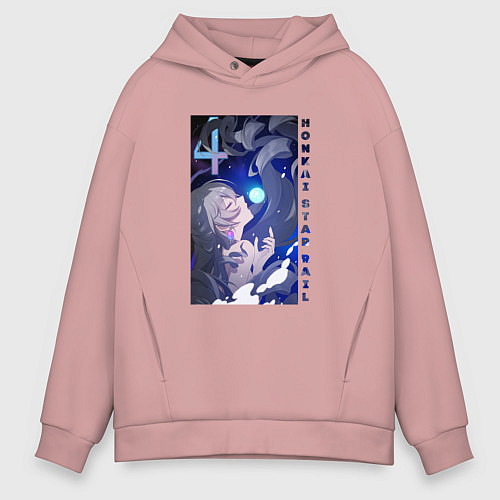 Мужское худи оверсайз Красотка Броня / Пыльно-розовый – фото 1