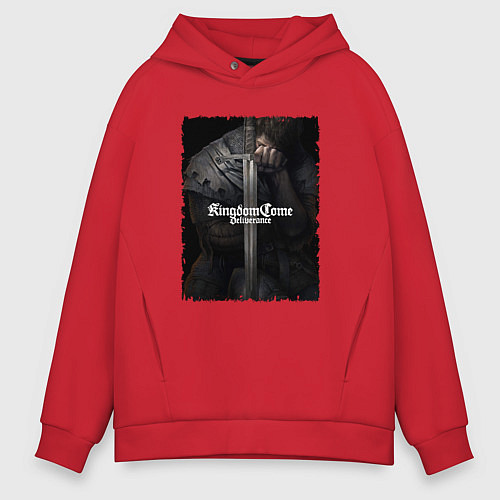 Мужское худи оверсайз Генри склонил голову / Красный – фото 1