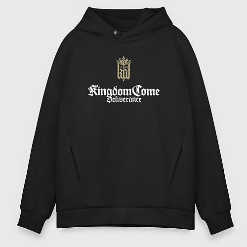Мужское худи оверсайз Kingdom come deliverance logo / Черный – фото 1