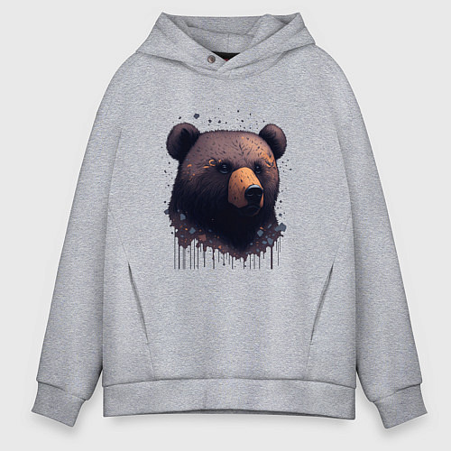 Мужское худи оверсайз Косолапый / Меланж – фото 1