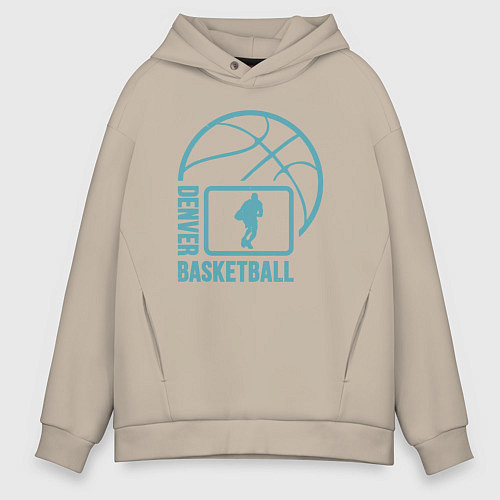 Мужское худи оверсайз Denver basket / Миндальный – фото 1