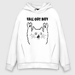 Мужское худи оверсайз Fall Out Boy - rock cat