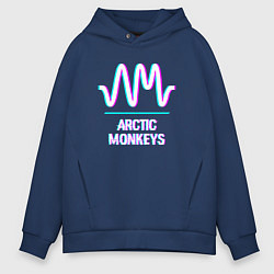 Мужское худи оверсайз Arctic Monkeys glitch rock