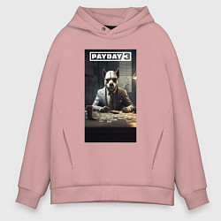 Толстовка оверсайз мужская Payday 3 bulldog, цвет: пыльно-розовый