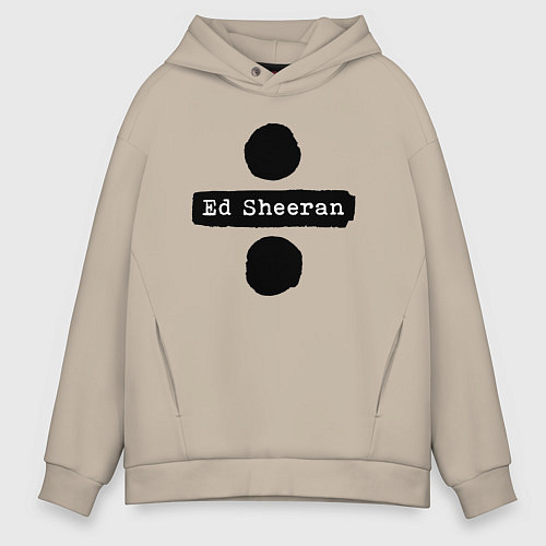 Мужское худи оверсайз Эд Ширан Divide / Миндальный – фото 1