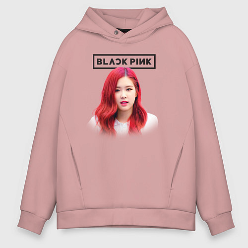 Мужское худи оверсайз Blackpink Rose / Пыльно-розовый – фото 1