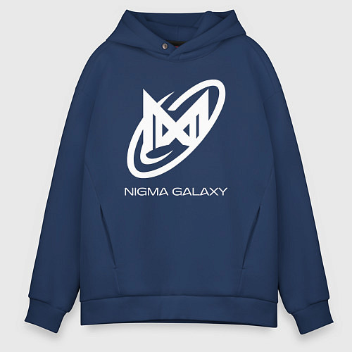 Мужское худи оверсайз Nigma Galaxy logo / Тёмно-синий – фото 1