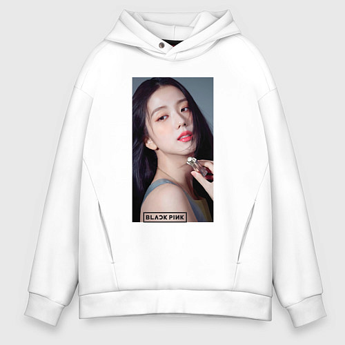 Мужское худи оверсайз Kim Jisoo / Белый – фото 1