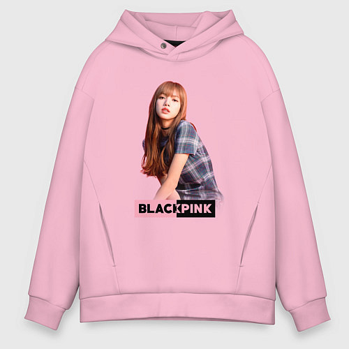 Мужское худи оверсайз Rose Blackpink / Светло-розовый – фото 1