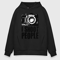 Толстовка оверсайз мужская Shoot photographer, цвет: черный