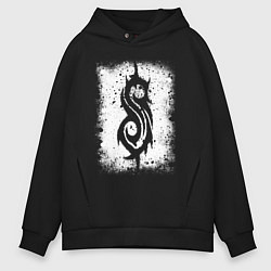 Толстовка оверсайз мужская Slipknot logo, цвет: черный