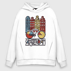 Мужское худи оверсайз Amsterdam bike