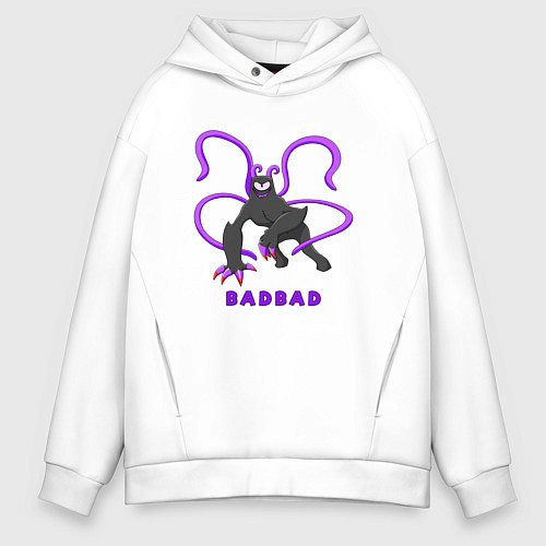Мужское худи оверсайз Badbad - монстр из Детского сада Банбана / Белый – фото 1