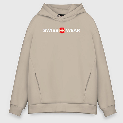 Мужское худи оверсайз Swiss wear middle / Миндальный – фото 1