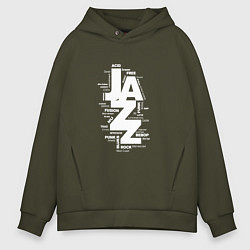 Толстовка оверсайз мужская Jazz Styles BW1, цвет: хаки