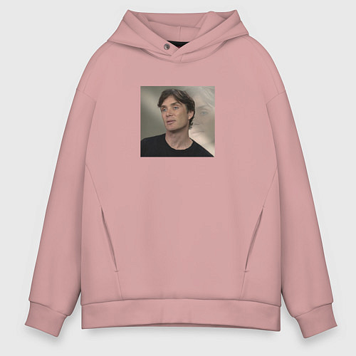 Мужское худи оверсайз Пустой взгляд Киллиана / Пыльно-розовый – фото 1