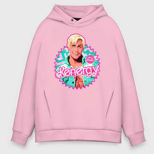 Мужское худи оверсайз Кен Барби / Светло-розовый – фото 1