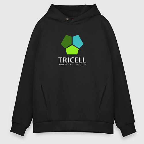 Мужское худи оверсайз Tricell Inc / Черный – фото 1