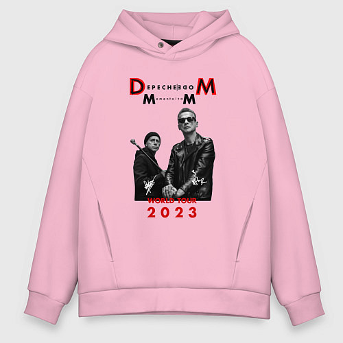 Мужское худи оверсайз Depeche Mode 2023 Memento Mori - Dave & Martin 03 / Светло-розовый – фото 1