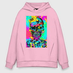 Мужское худи оверсайз Cool skull - pop art - vogue